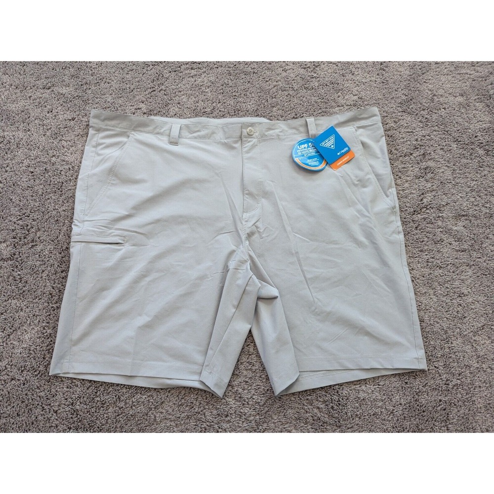 PFG‎ Columbia Chino Shorts Mens 54w 10L Gray Outdoor Golf Fishing Lined NEW